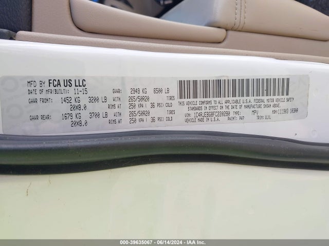 Jeep Grand Cherokee Limited 2015 1C4RJEBG8FC220280 Image 9