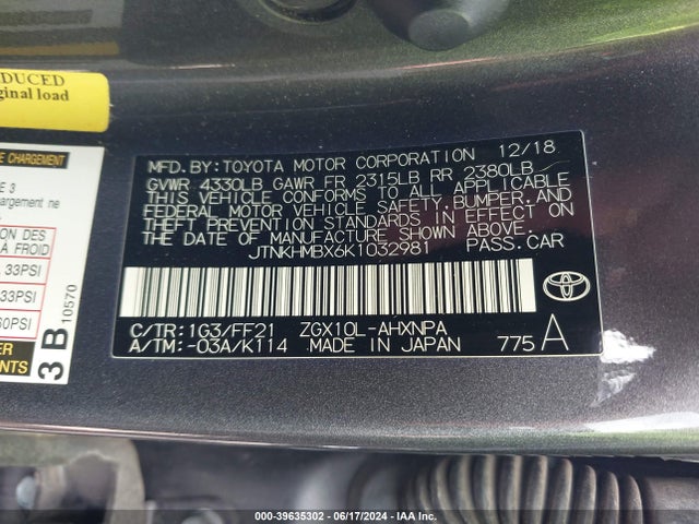 Toyota C-HR XLE 2019 JTNKHMBX6K1032981 Image 9