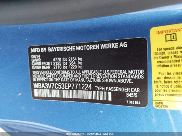 WBA3V7C53EP771224 BMW 4 Series