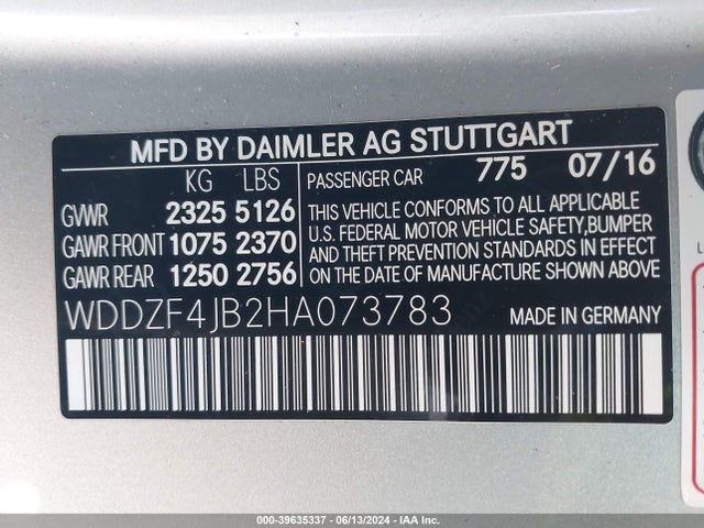 Mercedes-Benz E 300 2017 WDDZF4JB2HA073783 Image 9