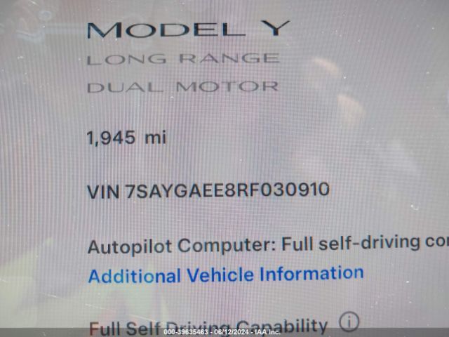 2024 TESLA MODEL Y 7SAYGAEE8RF030910 Photo 8