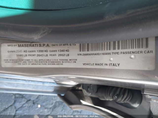ZAM56RRA0G1165695 Maserati Quattroporte S Q4