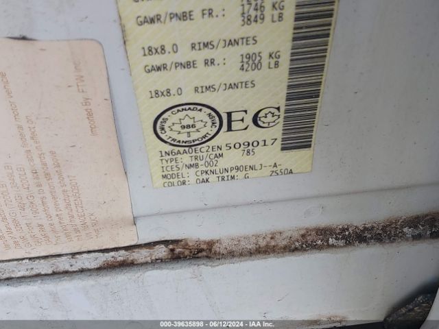 1N6AA0EC2EN509017 Nissan Titan Pro-4x/s/sl/sv