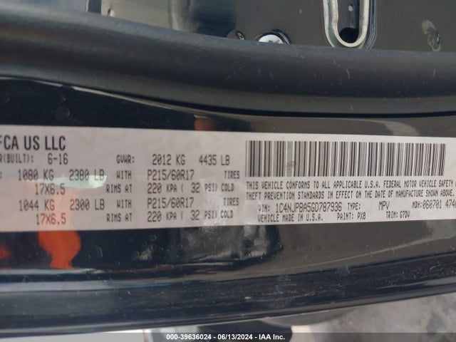 1C4NJPBA5GD787936 Jeep Patriot Sport Se