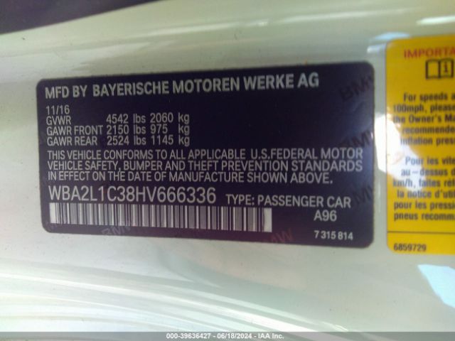 WBA2L1C38HV666336 BMW M240i