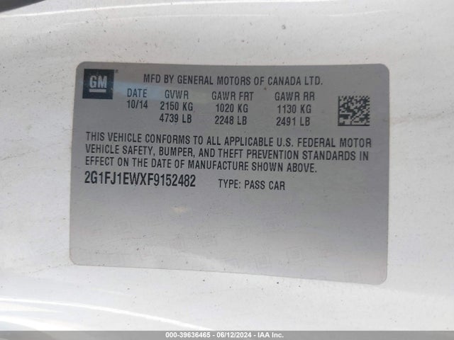 Chevrolet CAMARO 2SS 2015 2G1FJ1EWXF9152482 Image 9