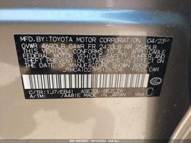 JTHCA1D27P5126704 Lexus IS 300