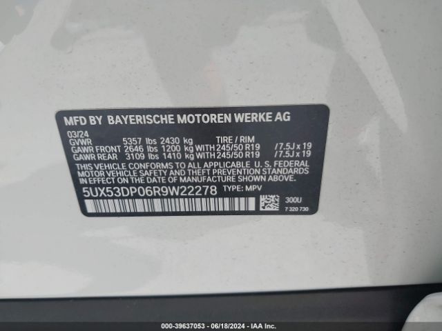 5UX53DP06R9W22278 BMW X3 Xdrive30i