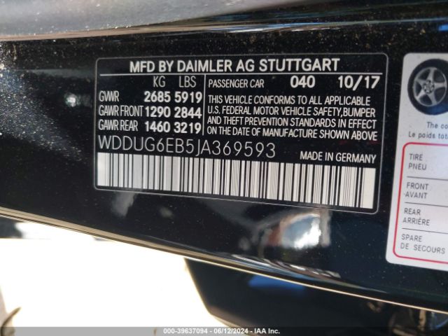 WDDUG6EB5JA369593 Mercedes-Benz S 450 4matic