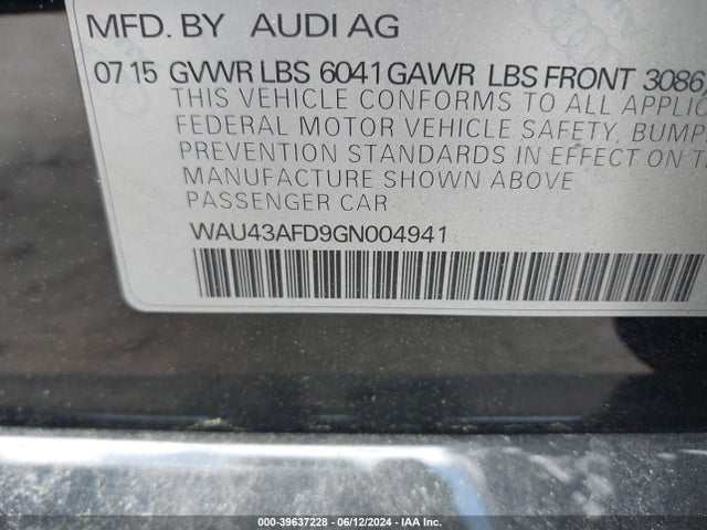 WAU43AFD9GN004941 Audi A8 L 4.0t Sport