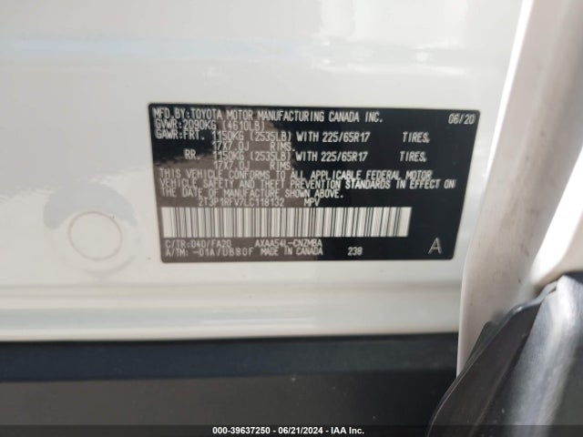 Toyota Rav4 Xle 2020 2T3P1RFV7LC118132 Image 9