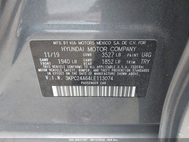 Hyundai ACCENT SE 2020 3KPC24A64LE113074 Image 9