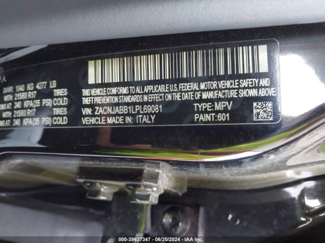 ZACNJABB1LPL69081 Jeep Renegade Altitude Fwd