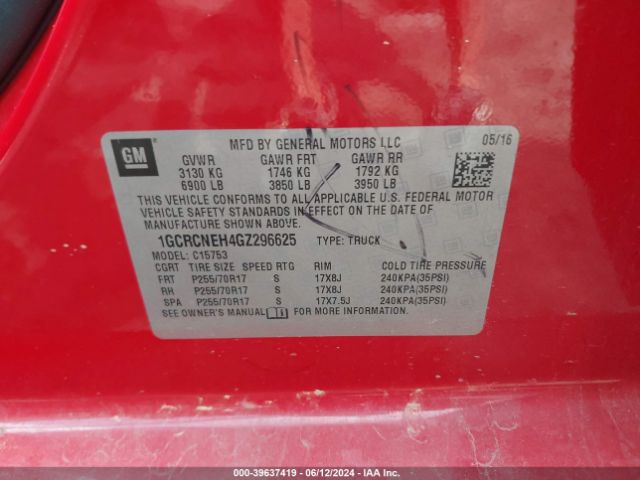 1GCRCNEH4GZ296625 Chevrolet Silverado 1500 Ls