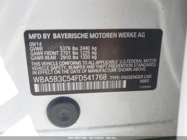 WBA5B3C54FD541768 BMW 535i Xdrive