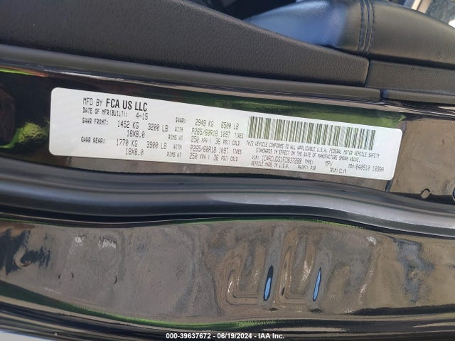 Dodge DURANGO LIMITED 2015 1C4RDJDG1FC837288 Image 9