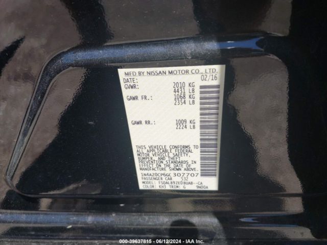 1N4AZ0CP6GC307707 Nissan LEAF S