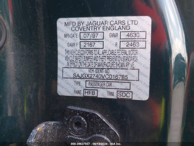 1997 JAGUAR XK8 SAJGX2740VC016785 Photo 8