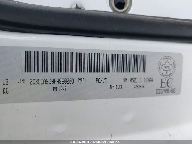 2C3CCASG9FH860203 Chrysler 300c Platinum