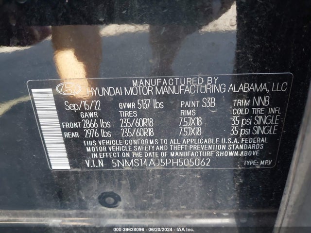 Hyundai Santa Fe Se 2023 5NMS14AJ5PH505062 Image 9
