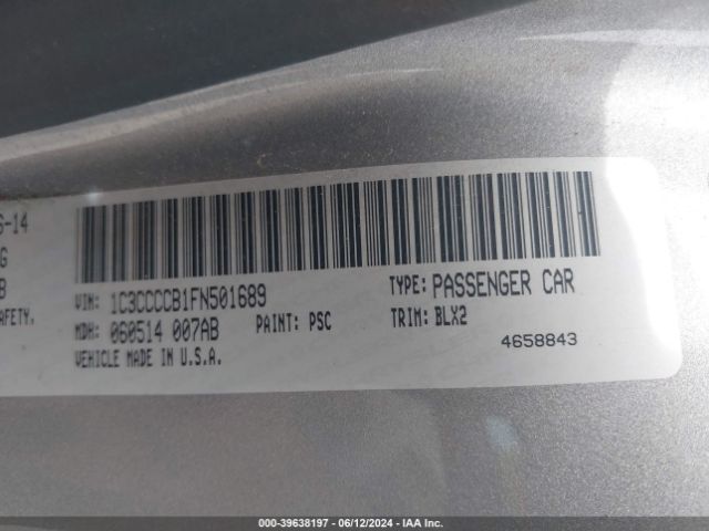 1C3CCCCB1FN501689 Chrysler 200 C