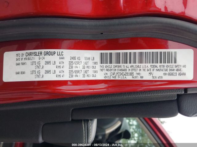 1C4PJMCSXEW291885 Jeep Cherokee Latitude