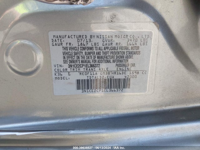 Nissan Versa Note Sv 2014 3N1CE2CP1EL366372 Image 9