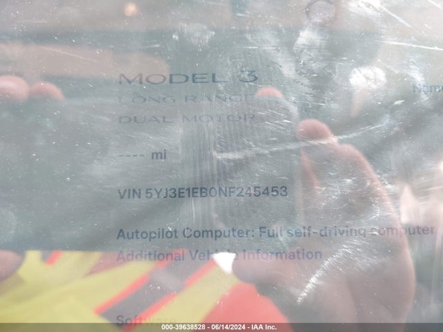 Tesla Model 3 Long Range Dual Motor All-wheel Drive 2022 5YJ3E1EB0NF245453 Image 7