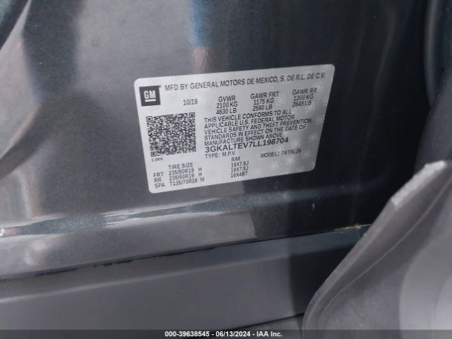 3GKALTEV7LL198704 GMC Terrain Awd Sle