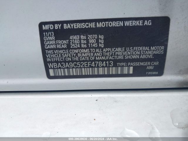 WBA3A9C52EF478413 BMW 335i