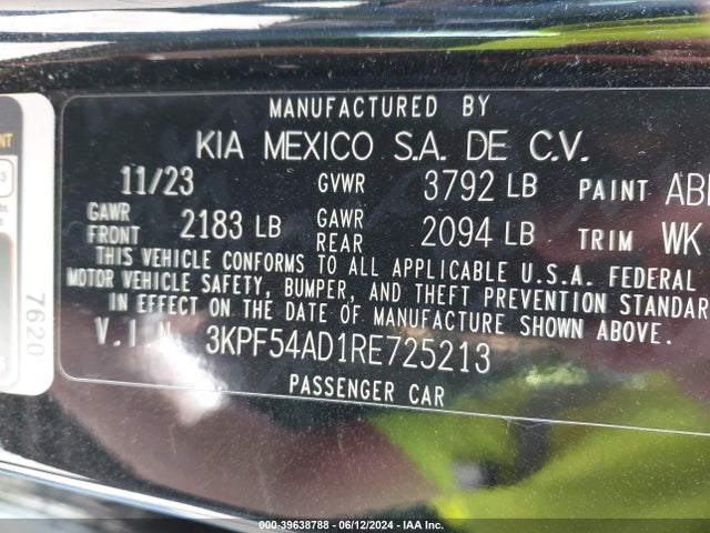 KIA Forte Gt-line 2024 3KPF54AD1RE725213 Image 9