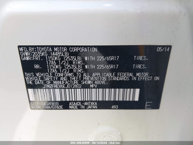 Toyota RAV4 LE 2014 JTMZFREV6EJ012802 Image 9