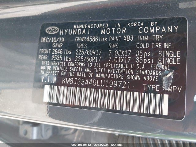 Hyundai Tucson Value 2020 KM8J33A49LU199721 Image 9