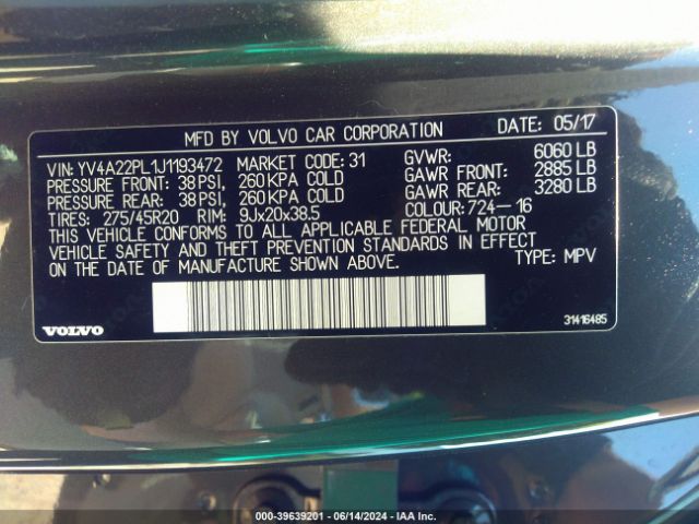 2018 VOLVO XC90 YV4A22PL1J1193472 Photo 8