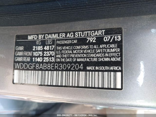 WDDGF8AB8ER309204 Mercedes-Benz C 300 Luxury 4matic/sport 4matic