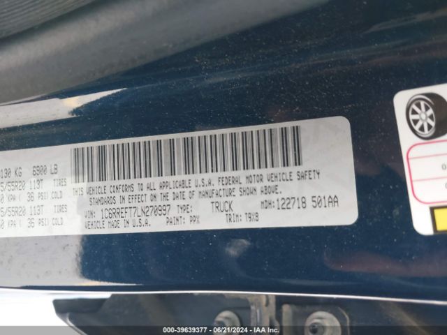 1C6RREFT7LN270997 RAM 1500 Lone Star  4x2 5'7 Box