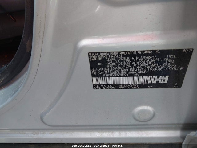 Toyota RAV4 LE 2014 2T3ZFREV0EW098271 Image 9