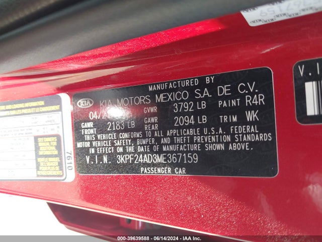 KIA Forte Lxs 2021 3KPF24AD3ME367159 Image 9