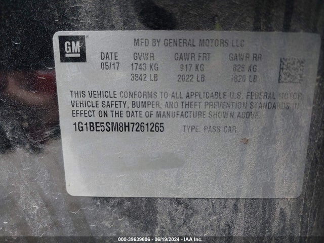 Chevrolet Cruze Lt Auto 2017 1G1BE5SM8H7261265 Image 9