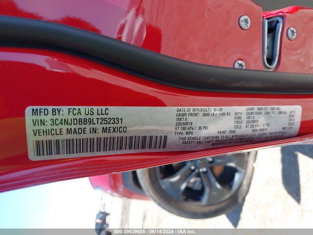 3C4NJDBB9LT252331 Jeep Compass Altitude 4x4