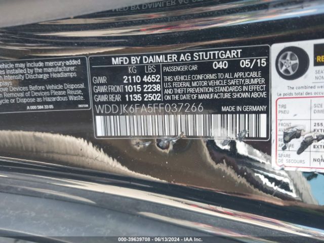 2015 MERCEDES-BENZ SL 400 WDDJK6FA5FF037266 Photo 8