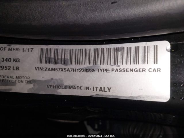 ZAM57XSA7H1238235 Maserati Ghibli