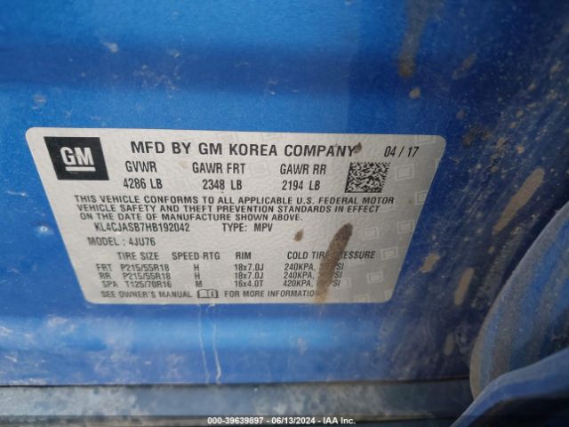 KL4CJASB7HB192042 Buick Encore Preferred