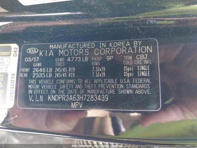 KNDPR3A63H7283439 KIA Sportage Sx Turbo