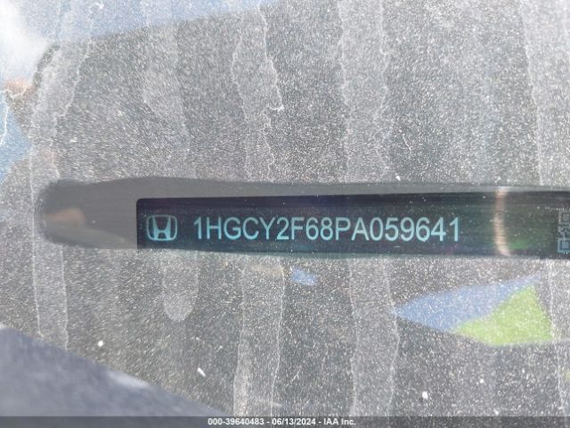 1HGCY2F68PA059641 Honda Accord Hybrid Ex-l