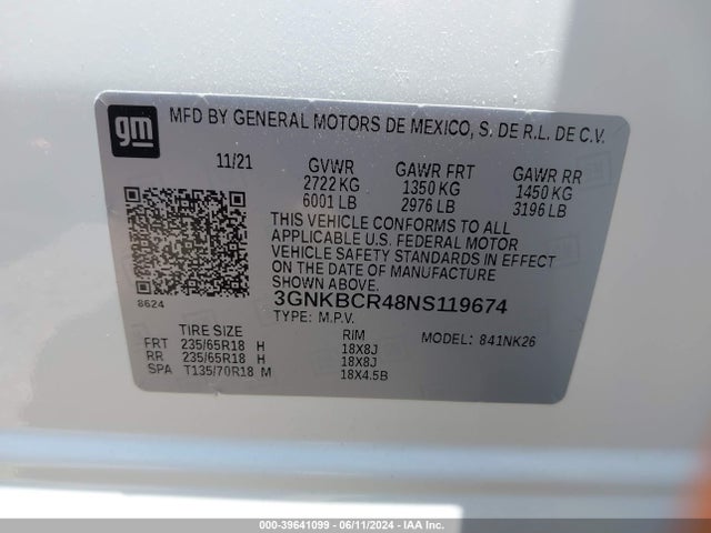 Chevrolet Blazer Fwd 2lt 2022 3GNKBCR48NS119674 Image 9