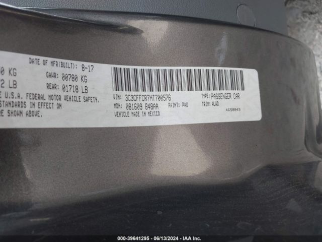 3C3CFFCR7HT700576 Fiat 500 LOUNGE
