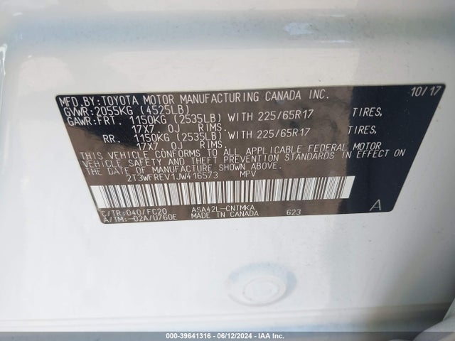 Toyota Rav4 Xle 2018 2T3WFREV1JW416573 Image 9