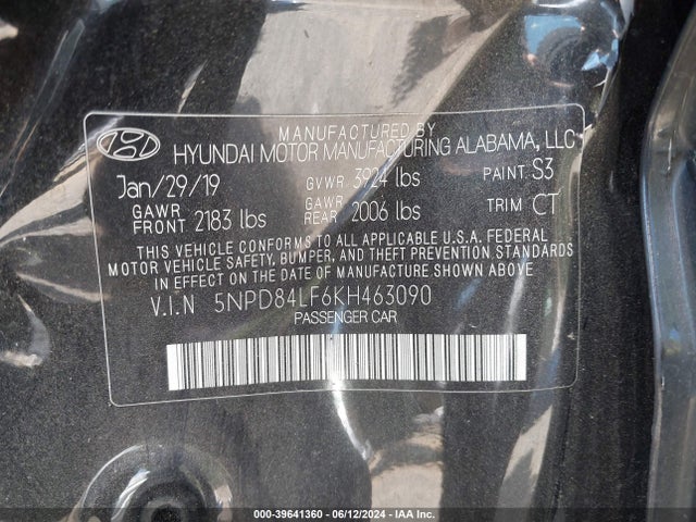 Hyundai Elantra Value Edition 2019 5NPD84LF6KH463090 Image 9