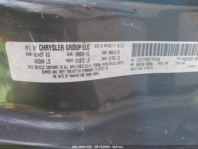 2013 FIAT 500 3C3CFFAR5DT743150 Photo 8